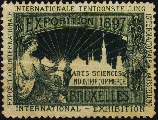 Belgium.1897 Exhibition Label. No Gum