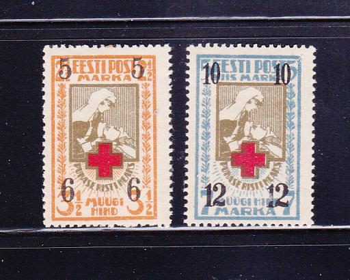 Estonia B13-B14 Set MH Red Cross (A)