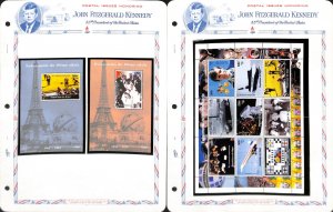 Niger Stamp Collection on 4 White Ace Pages, John Kennedy MNH Sheets