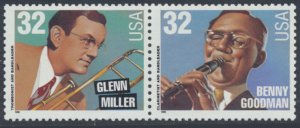  USA Sc# 3098- 3099  Used  Jazz Miller Goodman se-tenant  1996  see details  ...