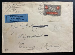1963 Davos Switzerland Airmail Cover To Vlisonigen Netherlands