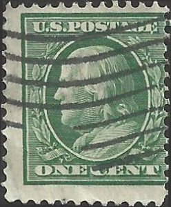 # 331 Used Double Or Shifted Transfer Green Ben Franklin
