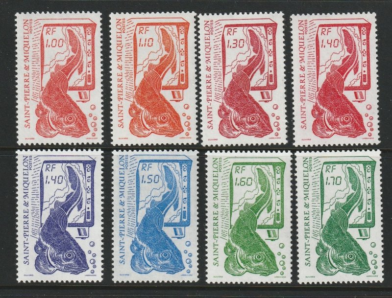 FISH-ST PIERRE & MIQUELON #478-85 FISHERY RESOURCES MNH