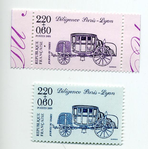 France-Scott's # B608-B609 Paris-Lyon Stagecoach - MNH