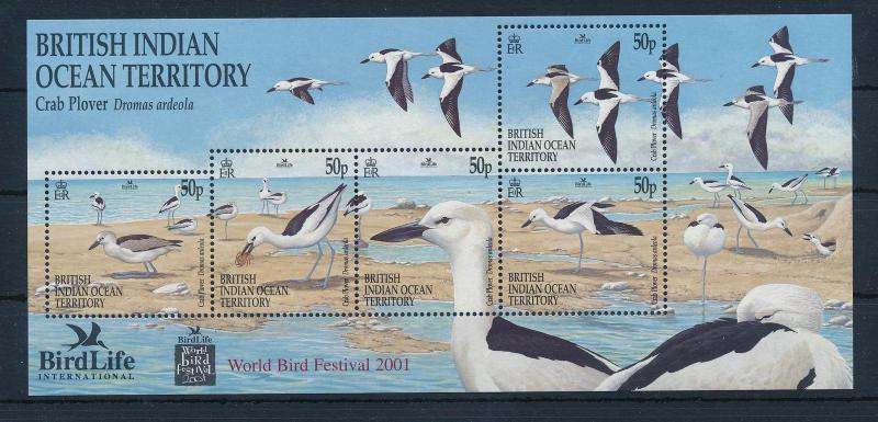 [30039] British Indian Ocean Territory 2001 Birds Vögel Oiseaux MNH Sheet