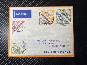 1937 Liberia Airmail First Flight Cover FFC Monrovia to Paris VIII Air France