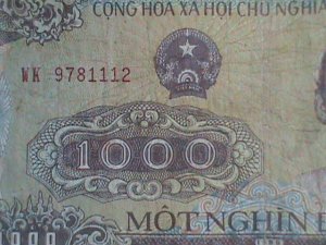 ​VIETNAM- 1988- HO JI MING PERIOD 1000 DONG-ANTIQUE OLD CURRENCY-CIRCULATED