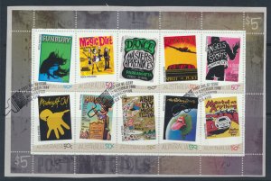 Australia   SC#  2558a  SG MS2683a Used Rock Posters  with fdc  see details &...