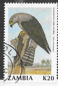 Zambia #538  20kDickenson's Gray Kestrel   (U)  CV$2.00