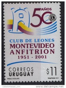 URUGUAY Sc#1902 MNH STAMP Lion club of montevideo anniversary