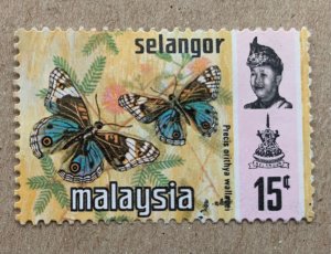 Selangor 1977 Harrison 15c Butterflies, used. Scott 133b, CV $0.40. SG 156