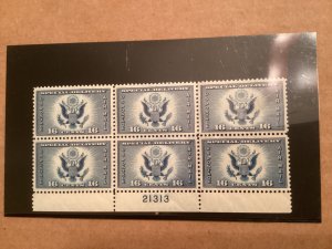 US Scott #CE1 Plate Block MNH XF