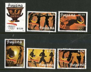 GUYANA 2228-33 USED SET  SCV $24.00 BIN $11.50 1972 OLYMPICS