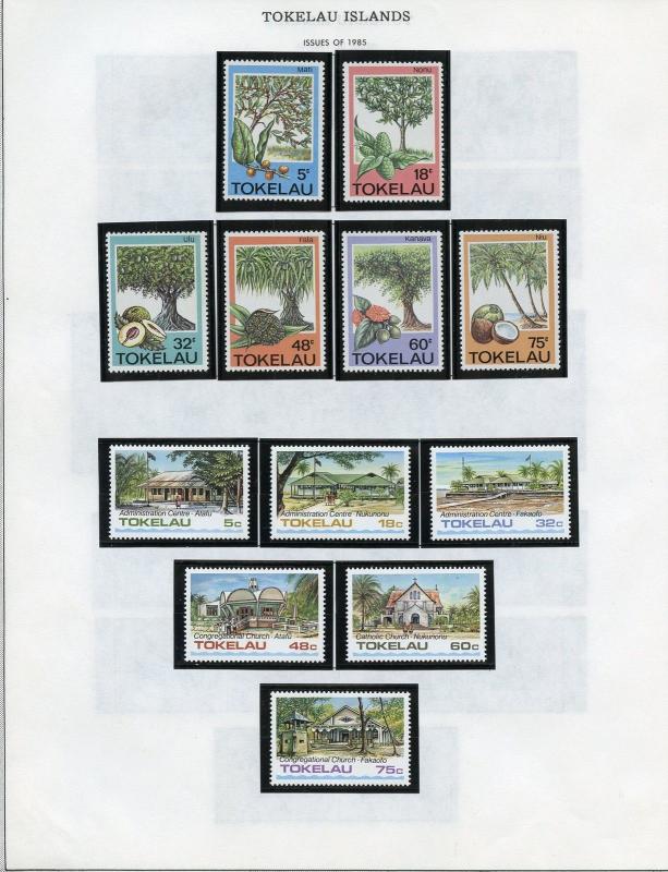 TOKELAU SELECTION OF MINT NEVER HINGED ON ALBUM PAGES AS SHOWN