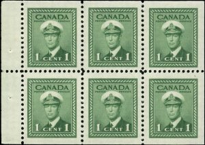 Canada Scott #249b SG #375b Booklet Pane of 6 Mint Never Hinged