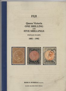 Philatelic literature - Fiji Queen Victoria One Shilling & 5 Shilling 1881-1902