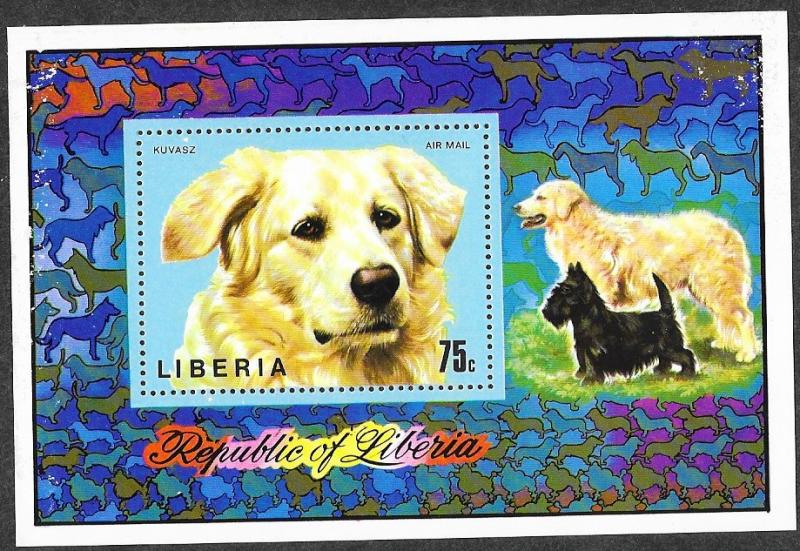 Liberia C202 Mint NH MNH Souvenir Sheet Dogs!