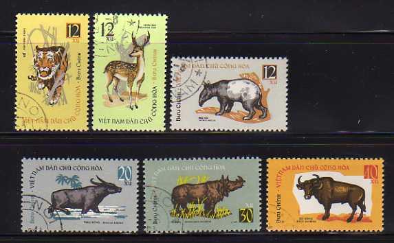 North Vietnam 309-314 Set U Wild Animals (D)