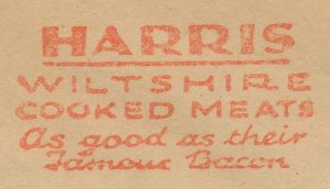 Meter cover GB / UK 1937 Cooked meats - Famous bacon