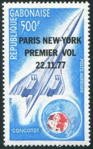 HERRICKSTAMP GABON Sc.# C198 Concorde Airplane Mint NH