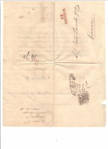 ITALY PRE-FILATELY POSTAL HISTORY, STAMPLESS WRAPER GENOVA