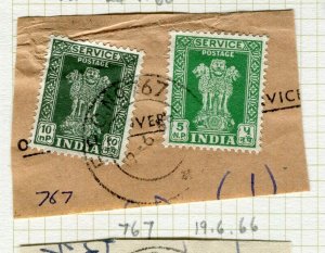 INDIA; Early GVI issue + POSTMARK on fine used value, Field PO 767