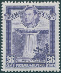 British Guiana 1951 36c bright violet Perf 13x14 SG313a unused