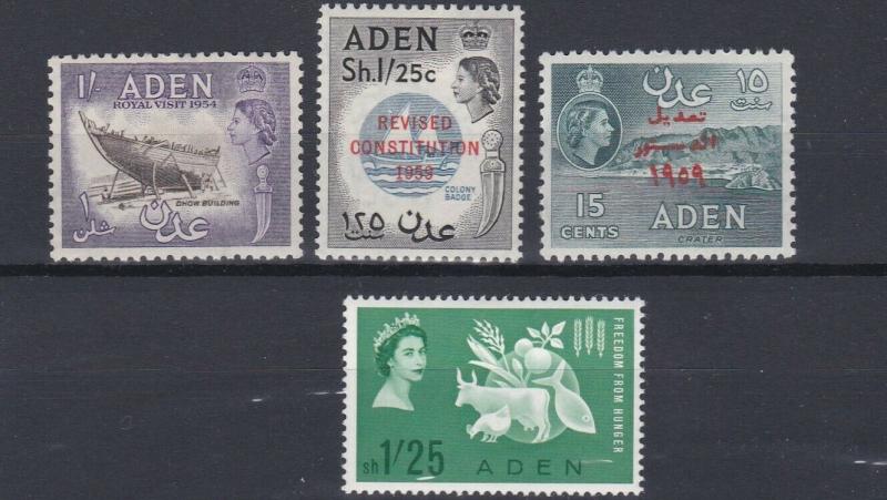 ADEN    1954 - 63    VARIOUS COMMEMORATIVES   MH  