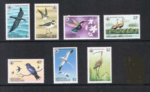 Grenada 1978 Sc 290-296 set WWF set MNH