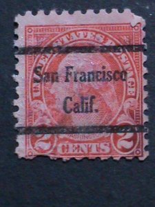 ​UNITED STATES 1923 SC# 554 100 YEARS OLD- G.WASHINGTON-PRECANCEL USED   VF