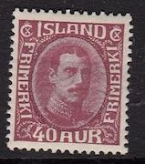 Iceland #123, unused, tiny thin, CV $50.00