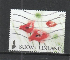 Finland  Scott#  1565e  Used  (2018 Poppies)