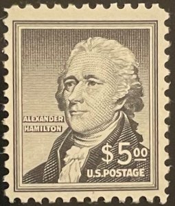 US #1053 $5 Hamilton MNH