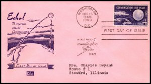 US 1173 Echo I Kolor Kover Typed FDC