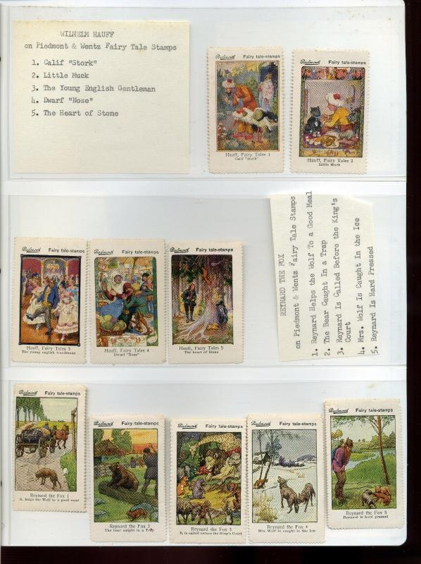 Large PIEDMONT (Wentz) FAIRY TALE INSERT Cinderella POSTER STAMP COLLECTION #723