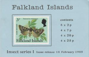 Falkland Is #388, 393, 397-8 Complete Booklet  CV $39.20  (A3506)