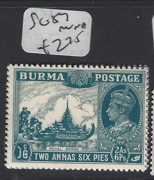 BURMA (P0304B)    KGVI 2A 6P  SG 57  MOG