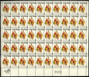 1455, 8c - RARE BLACK COLOR SHIFT ERROR SHEET OF 50 STAMPS - Stuart Katz