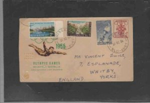 AUSTRALIA #288-291 1956 OLYMPIC GAMES MELBOURNE FDC