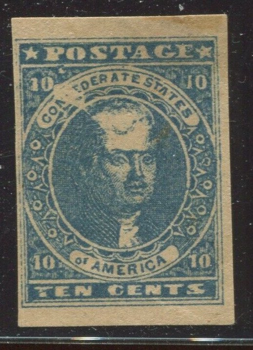 Confederate States 2b Mint Stamp with Acid Flaw Variety BX5220