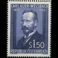 AUSTRIA 1954 - Scott# 595 Chemist Welsbach Set of 1 NH