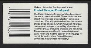 BK188 Catalog # Complete Booklet $5.80 face value 20 29cent Love Stamps P#1112