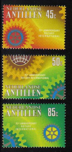 Netherlands Antilles #449-451 MNH 1980   Rotary Club