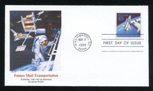 US C125 45c Air Mail 20th UPU Congress Space Shuttle UA Fleetwood cachet FDC