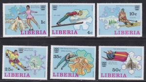 Liberia # 727-732, Innsbruck Olympics, Mint NH, Half Cat