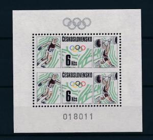 [56222] Czechosovakia 1988 Olympic games Weightlifting Athletics MNH Sheet