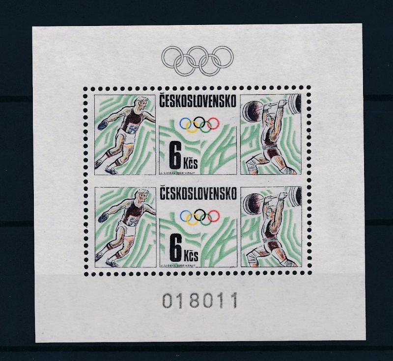 [56222] Czechosovakia 1988 Olympic games Weightlifting Athletics MNH Sheet