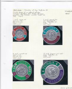 tonga 1967 coronation issue stamps on 2 pages ref r11357