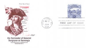 U.S.1994 $1. Surrender of Burgoyne FDC  Artmaster Product  VF/Unaddresesd.