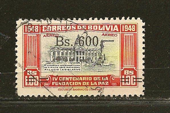 Bolivia C190 Surcharged Airmail Used